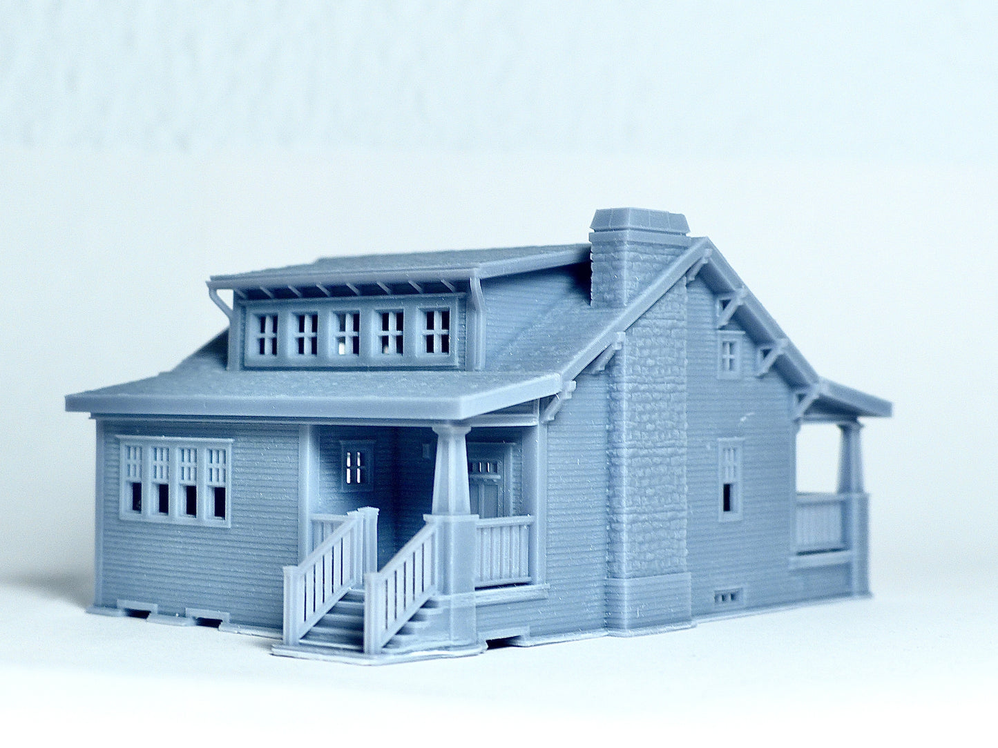 N scale Craftsman style bungalow - 1:160 for Diorama modeling kit - Building#27I