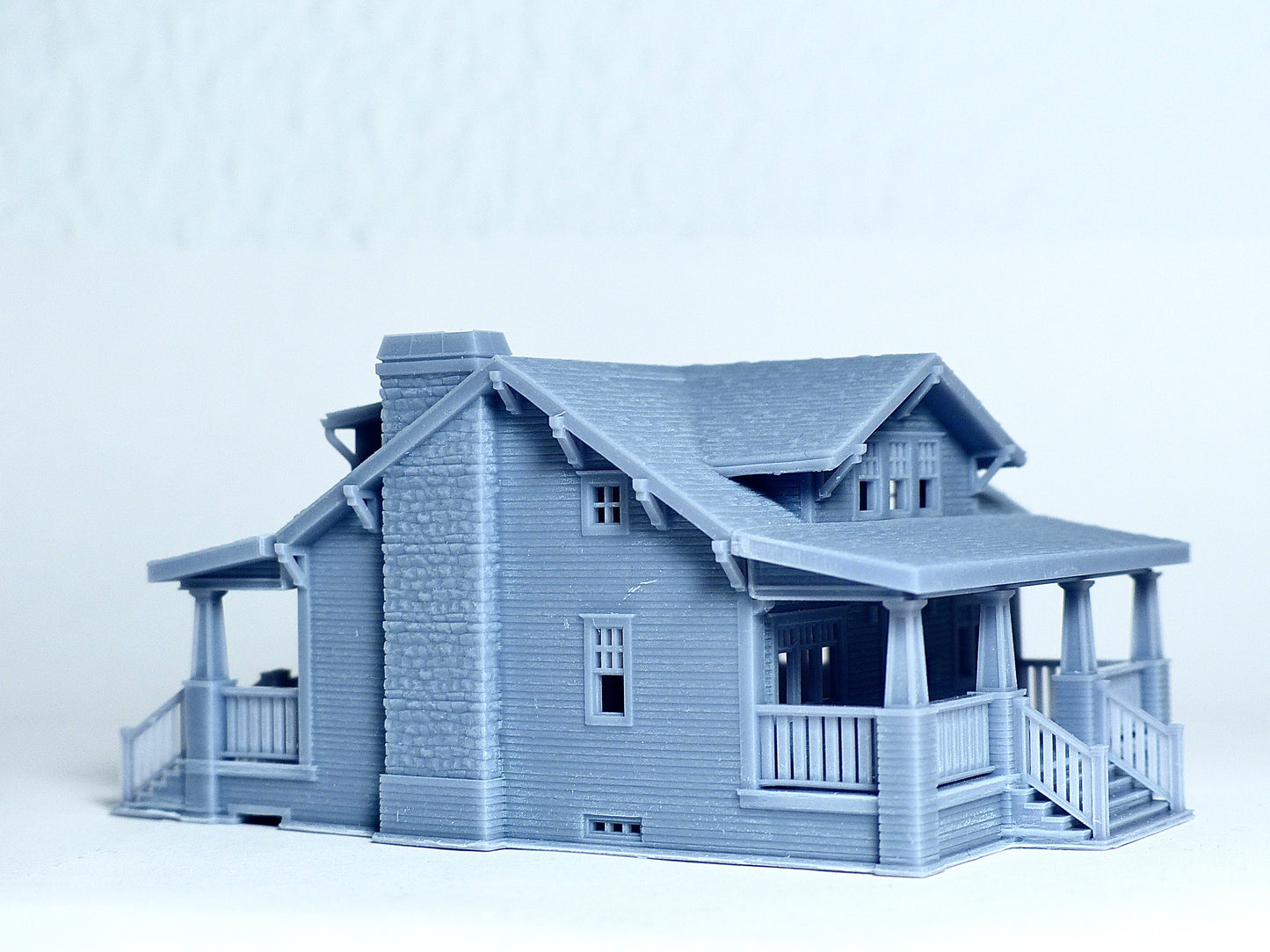 N scale Craftsman style bungalow - 1:160 for Diorama modeling kit - Building#27I
