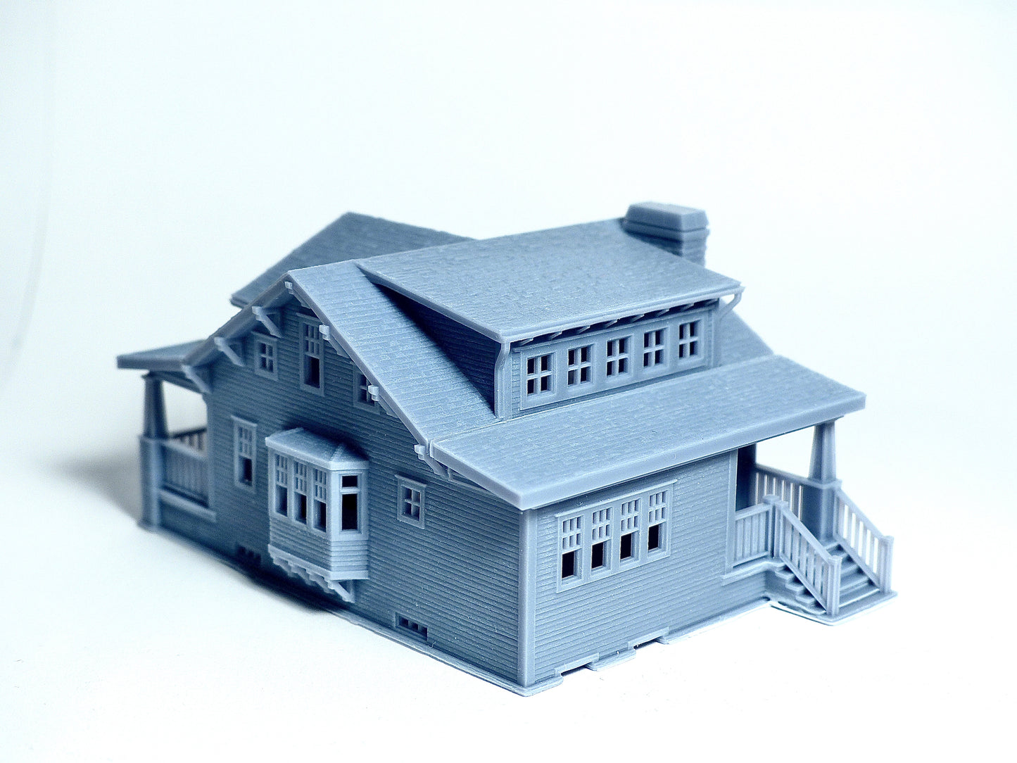 N scale Craftsman style bungalow - 1:160 for Diorama modeling kit - Building#27I