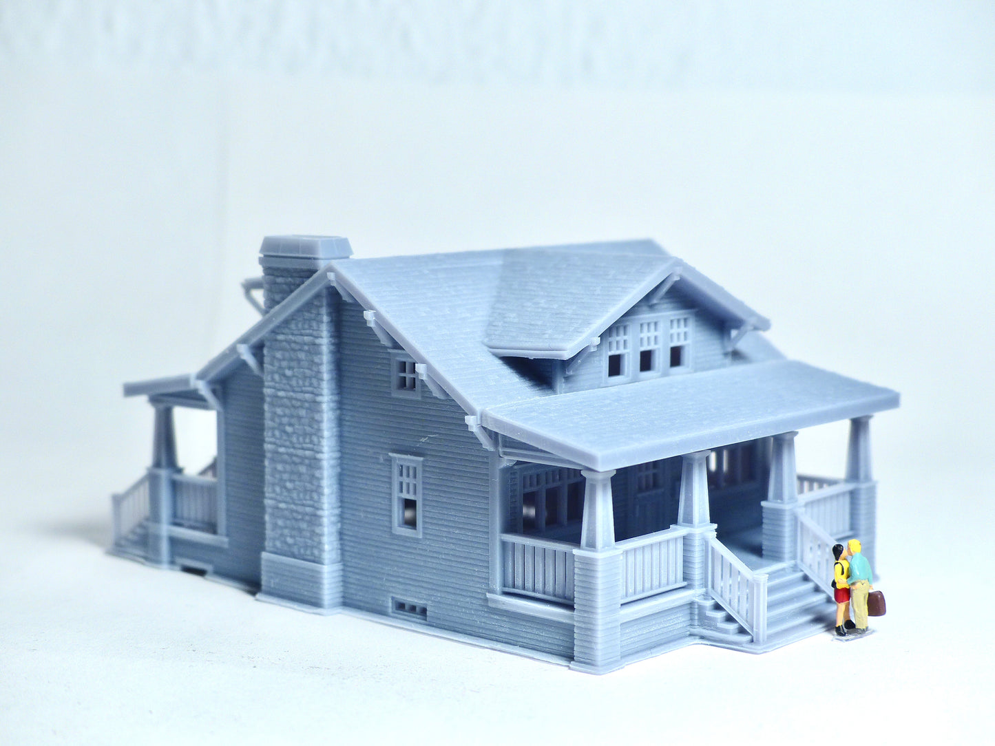 N scale Craftsman style bungalow - 1:160 for Diorama modeling kit - Building#27I