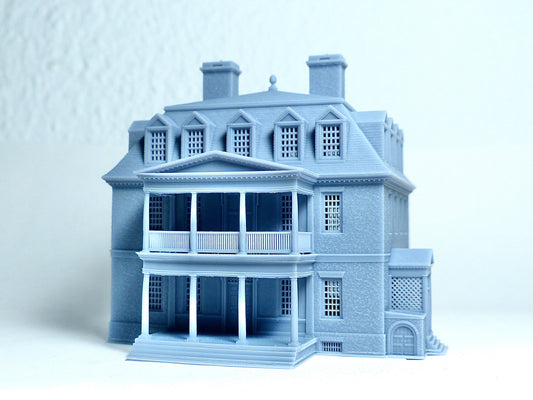 N scale Georgian style house Shirley plantation - 1:160 for Diorama modeling kit - Building#10B