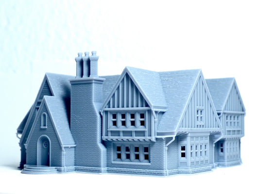 N scale Tudor Style brick house - 1:160 for Diorama modeling kit - Building#30C