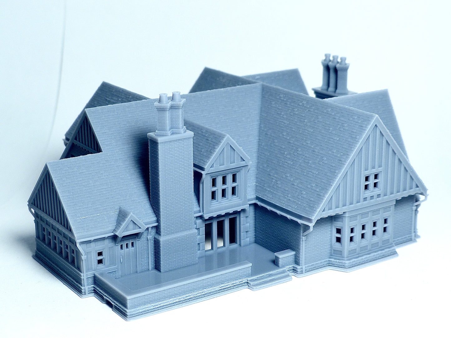 N scale Tudor Style brick house - 1:160 for Diorama modeling kit - Building#30C