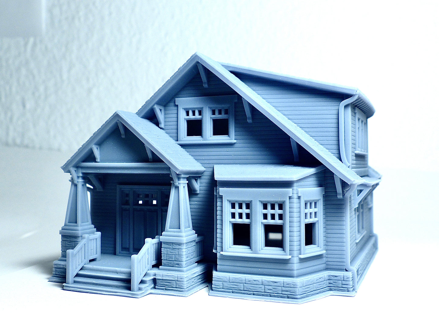 HO scale Craftsman Style house - 1:87 for Diorama modeling kit - Building#27B