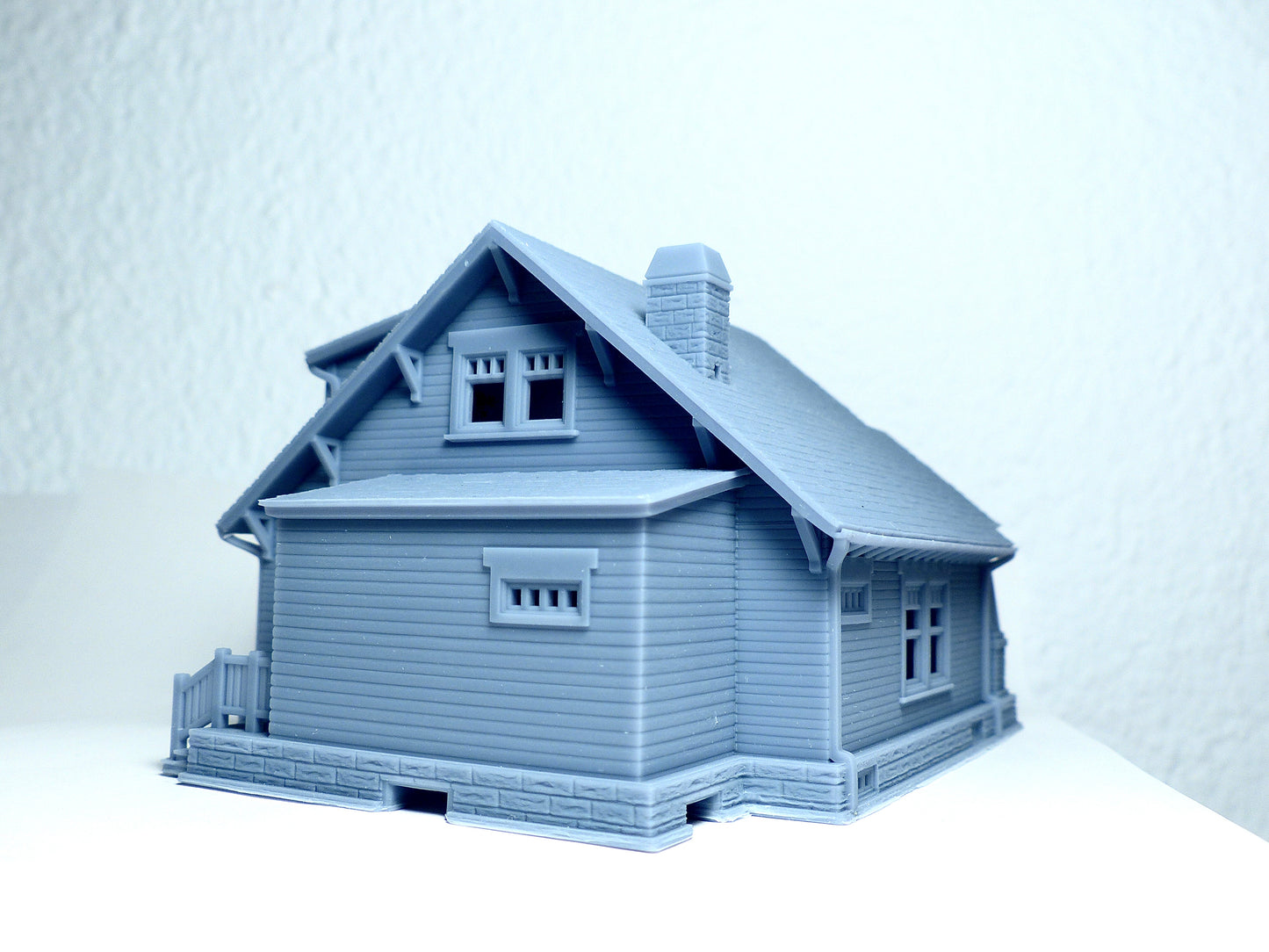 HO scale Craftsman Style house - 1:87 for Diorama modeling kit - Building#27B