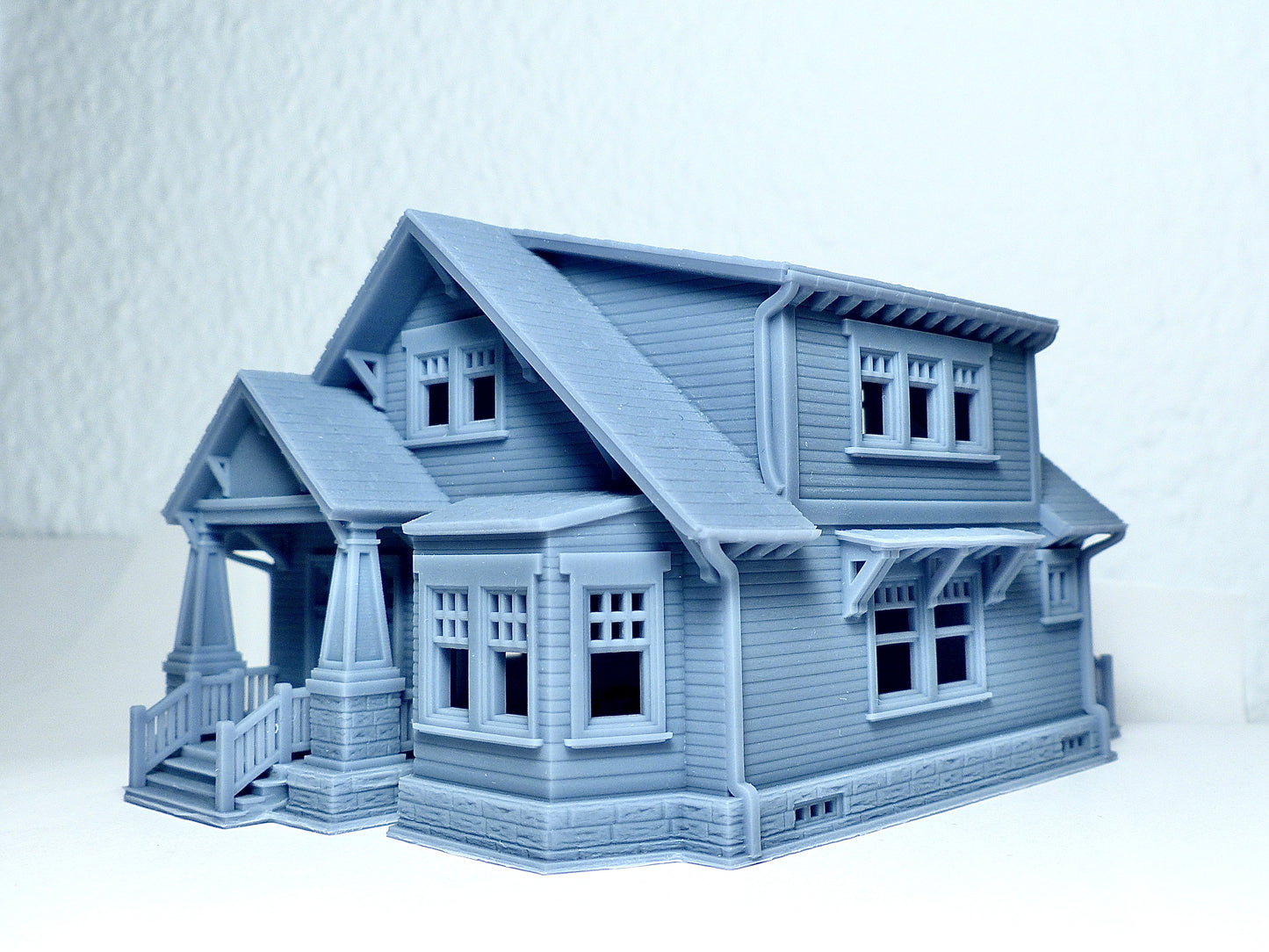 HO scale Craftsman Style house - 1:87 for Diorama modeling kit - Building#27B