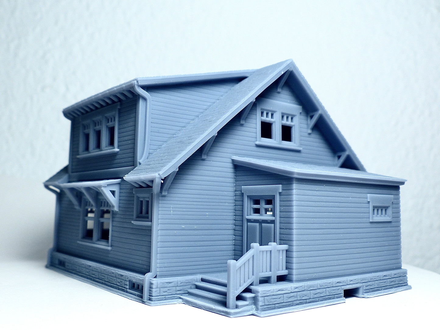 HO scale Craftsman Style house - 1:87 for Diorama modeling kit - Building#27B
