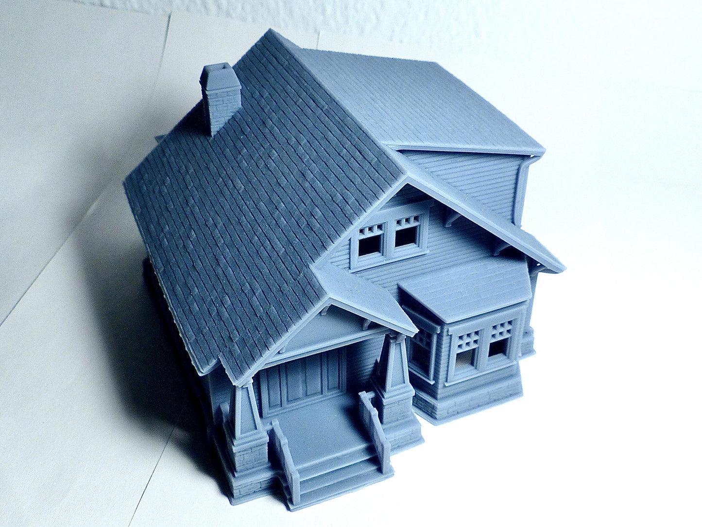 HO scale Craftsman Style house - 1:87 for Diorama modeling kit - Building#27B